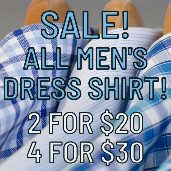 👔 2 FOR $20 👔 Men’s Blue Button Up Dress Shirt - OVS Italy - Slim Fit - Picture 8 of 9